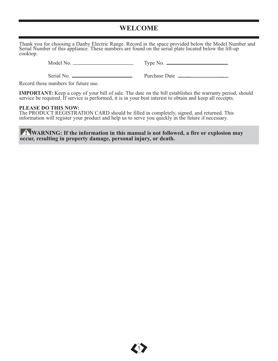 Welcome | Danby DER2099W User Manual | Page 2 / 32