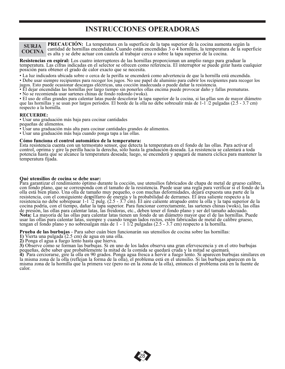 Instrucciones operadoras | Danby DER2099W User Manual | Page 27 / 32