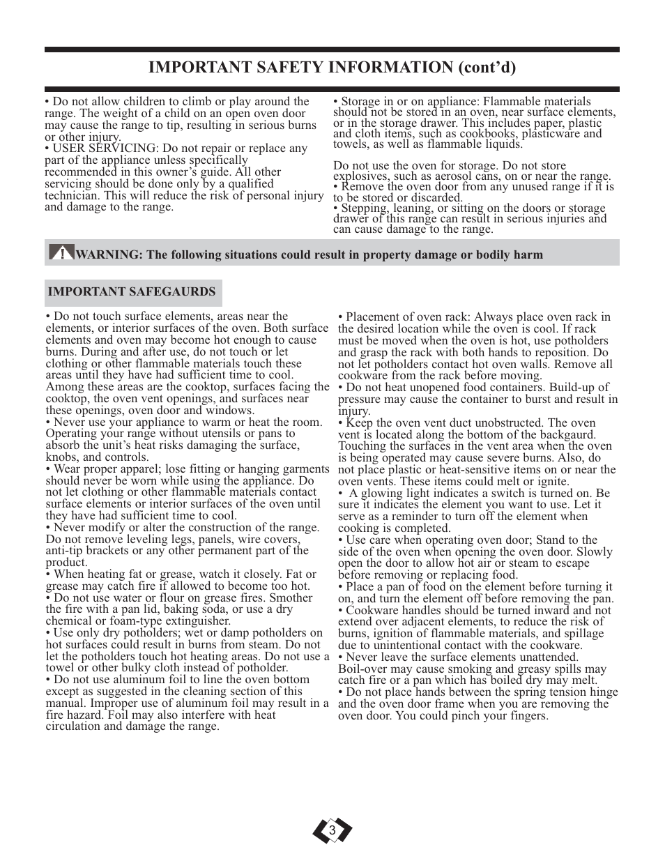 Important safety information (cont’d) | Danby DER2099W User Manual | Page 4 / 32
