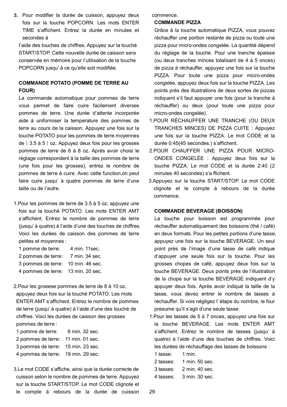 Danby DMW1158BL User Manual | Page 32 / 52