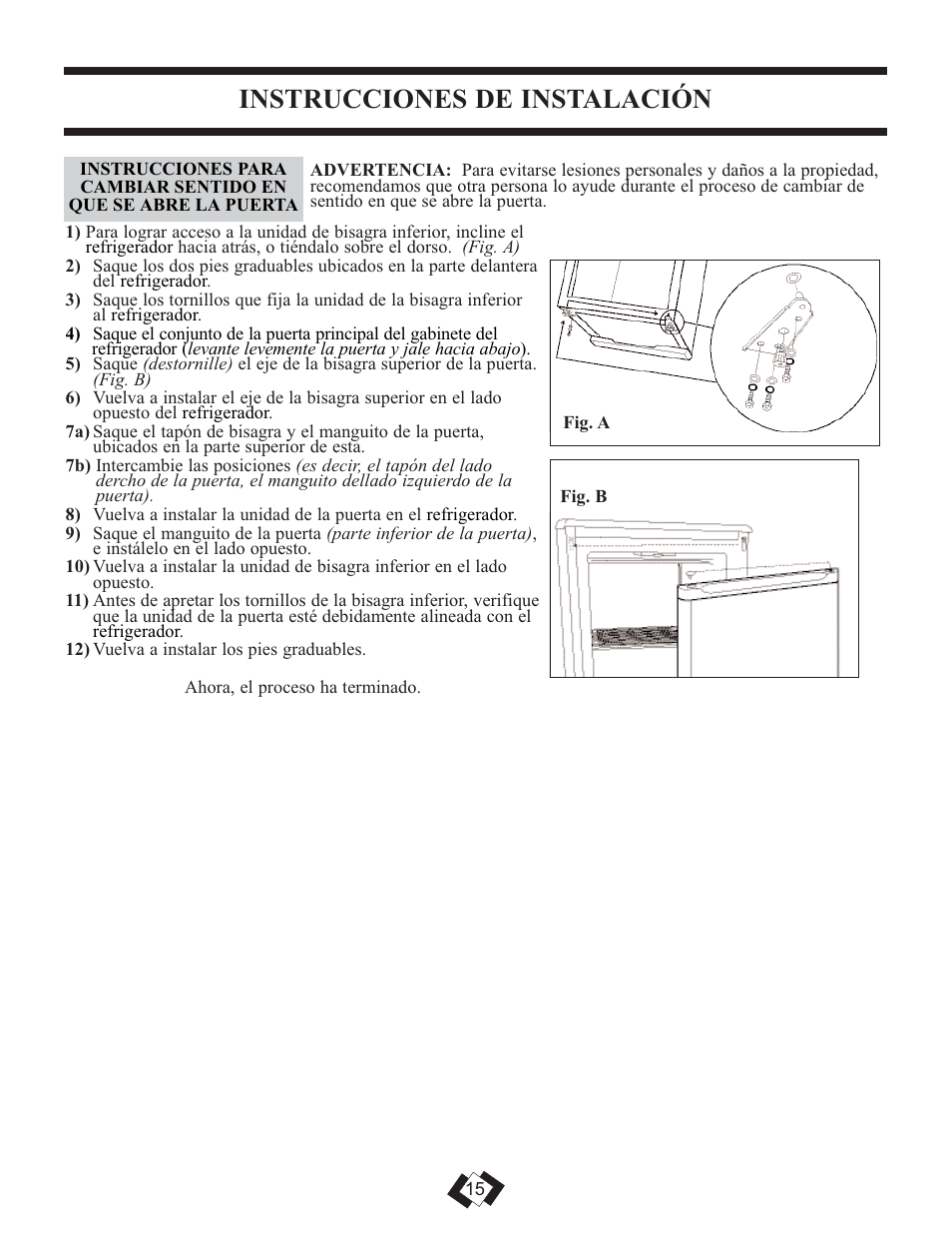 Instrucciones de instalación | Danby DCR059WE User Manual | Page 14 / 17