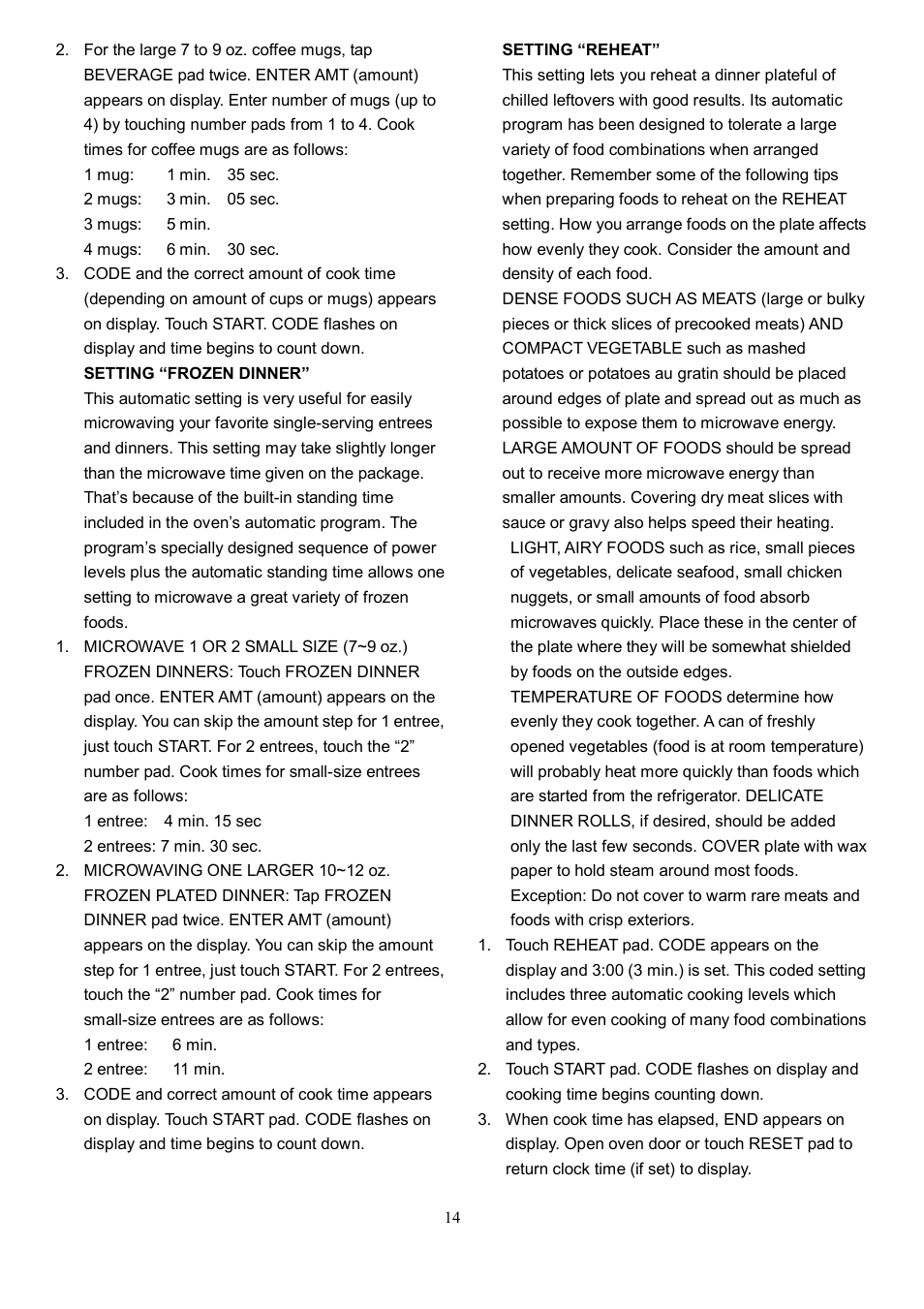 Danby DMW1147SS User Manual | Page 16 / 19