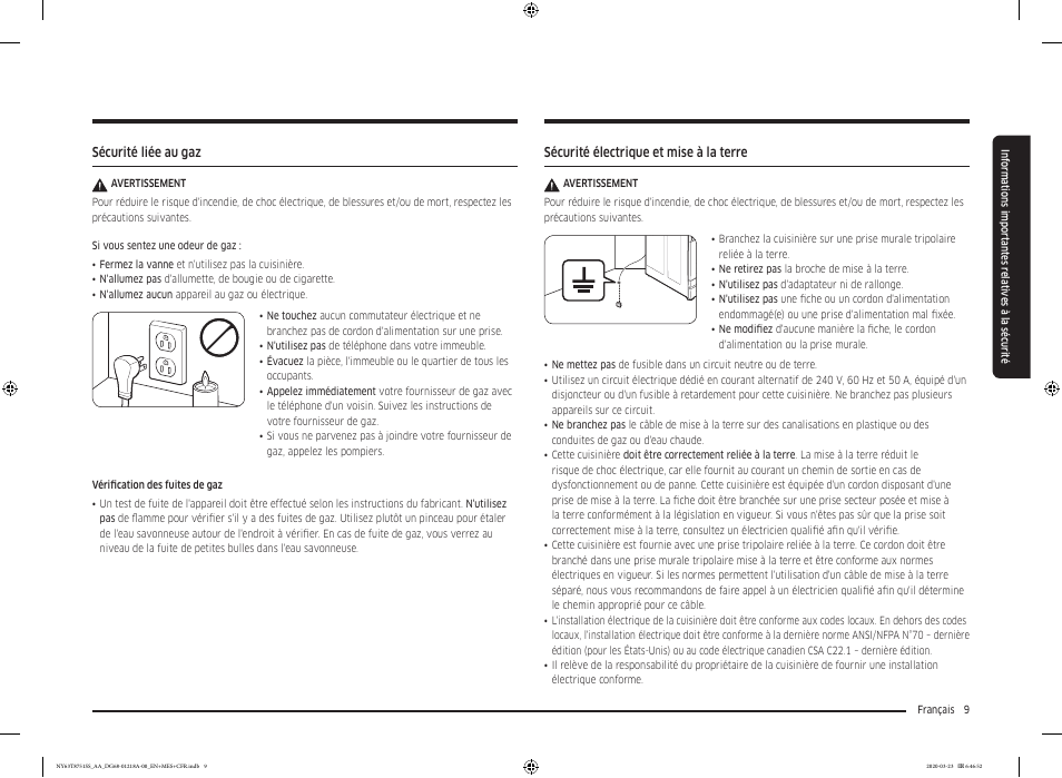 Samsung 30 Inch Slide-in Dual Fuel Smart Range Owner Manual User Manual | Page 145 / 204