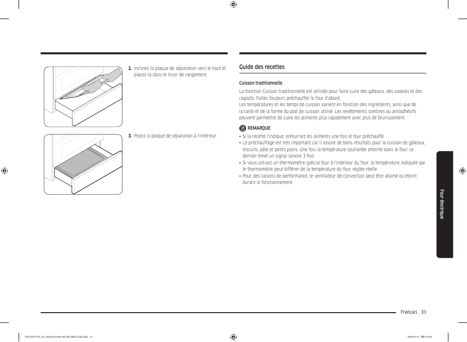 Guide des recettes | Samsung 30 Inch Slide-in Dual Fuel Smart Range Owner Manual User Manual | Page 167 / 204