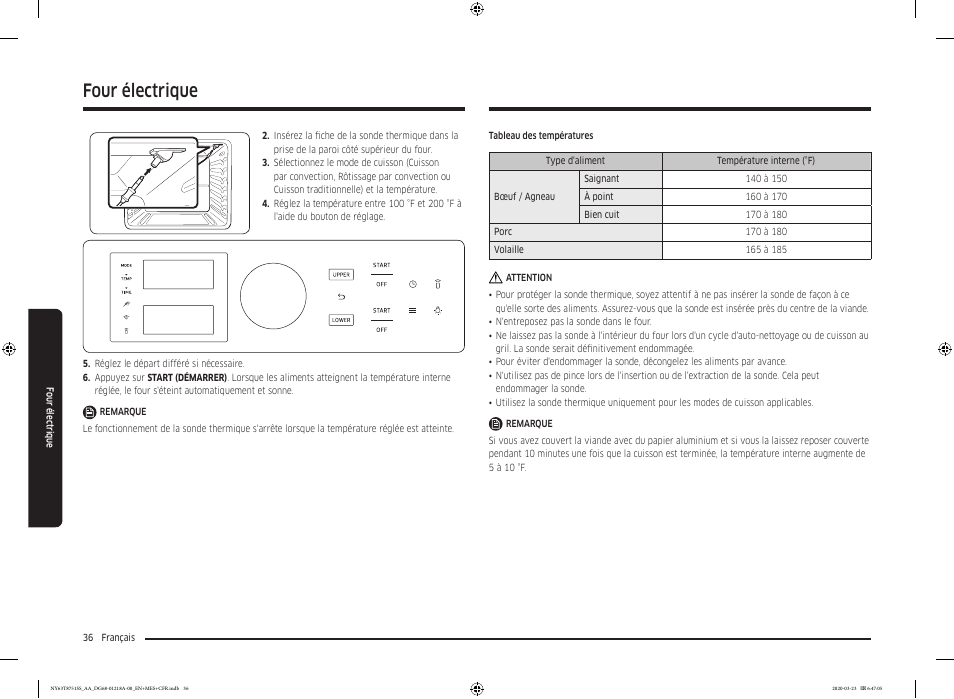 Four électrique | Samsung 30 Inch Slide-in Dual Fuel Smart Range Owner Manual User Manual | Page 172 / 204