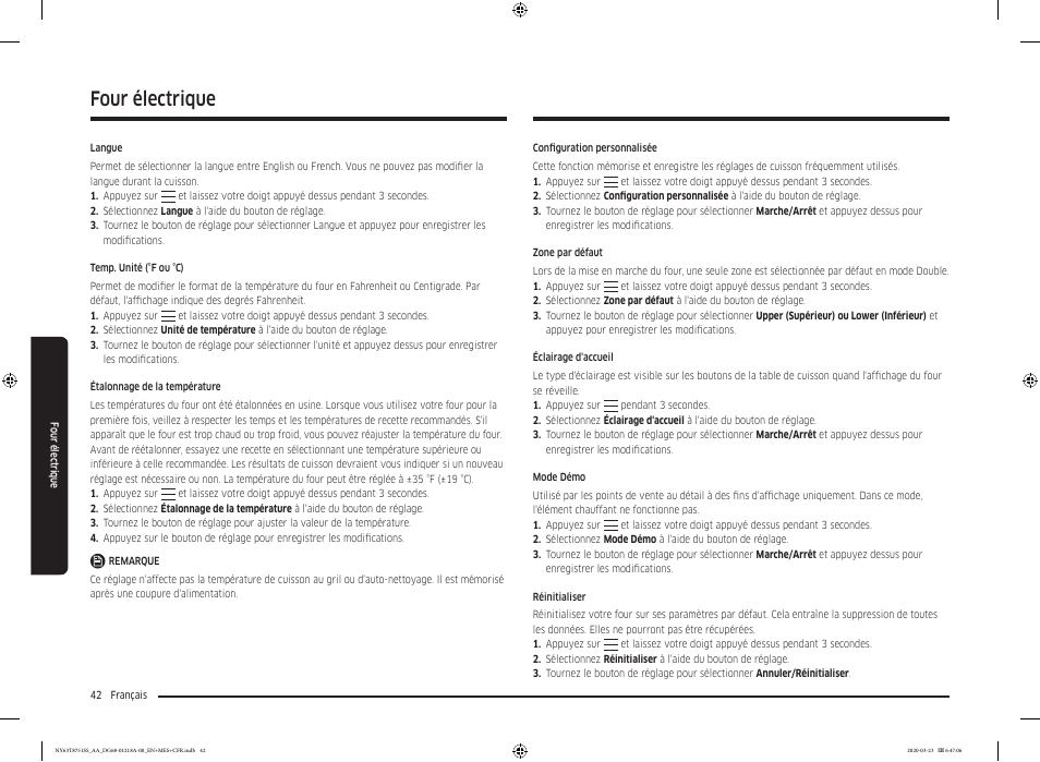 Four électrique | Samsung 30 Inch Slide-in Dual Fuel Smart Range Owner Manual User Manual | Page 178 / 204