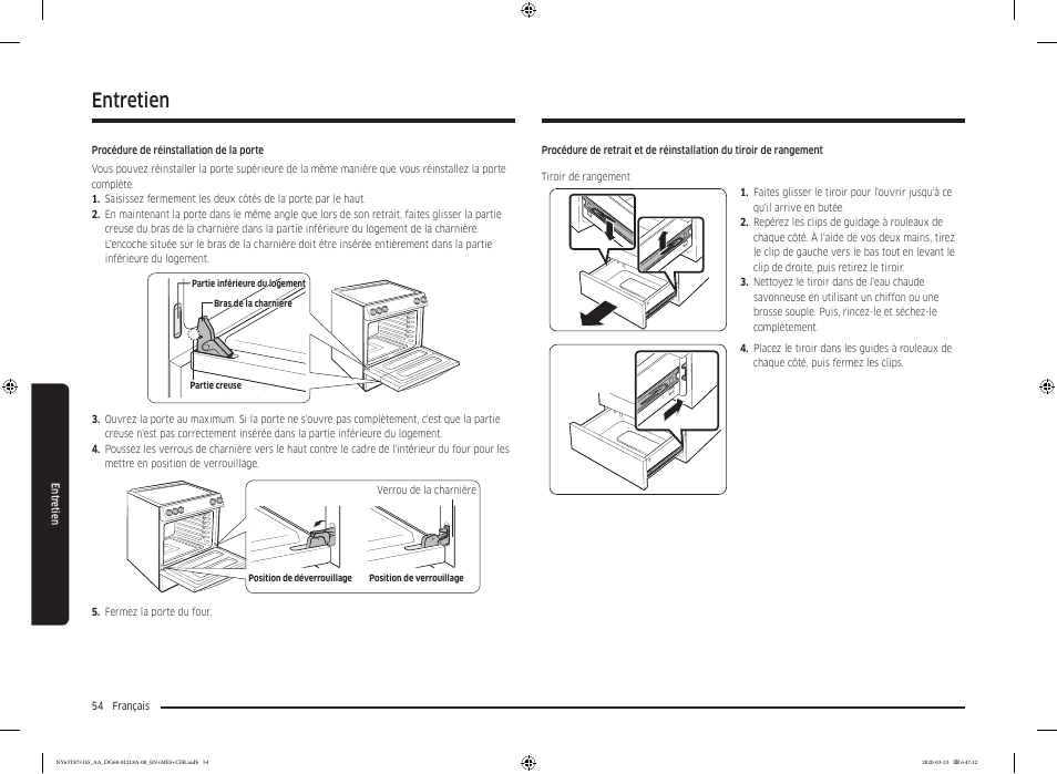 Entretien | Samsung 30 Inch Slide-in Dual Fuel Smart Range Owner Manual User Manual | Page 190 / 204