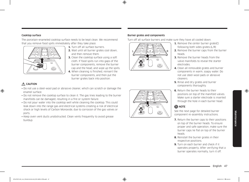 Samsung 30 Inch Slide-in Dual Fuel Smart Range Owner Manual User Manual | Page 47 / 204