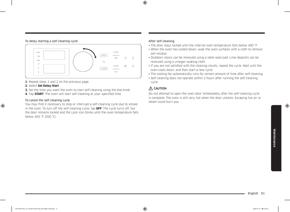 Samsung 30 Inch Slide-in Dual Fuel Smart Range Owner Manual User Manual | Page 51 / 204