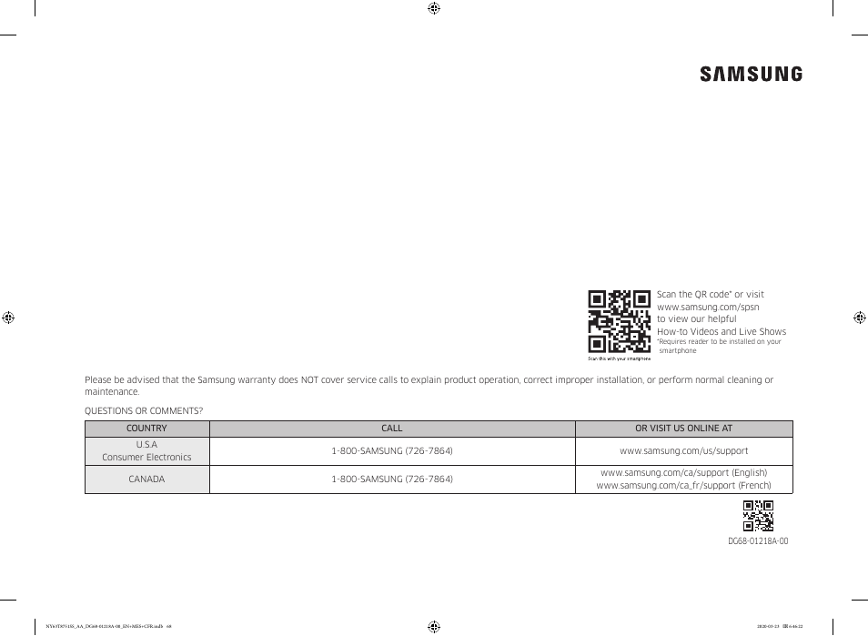 Samsung 30 Inch Slide-in Dual Fuel Smart Range Owner Manual User Manual | Page 68 / 204