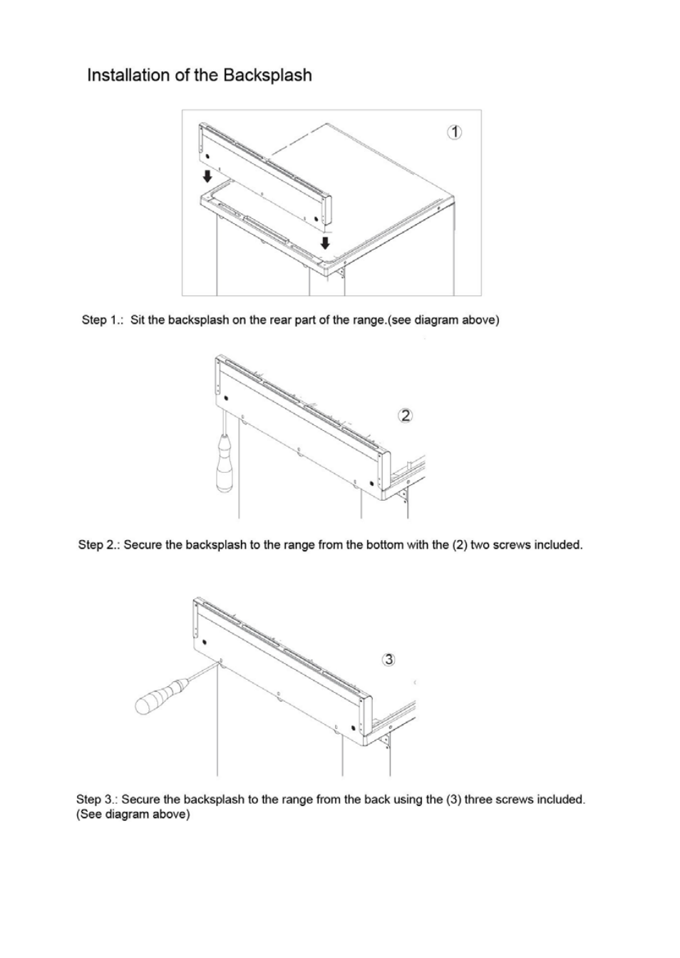 Avanti 20 Inch Electric Range Installation Guide User Manual | Page 13 / 68