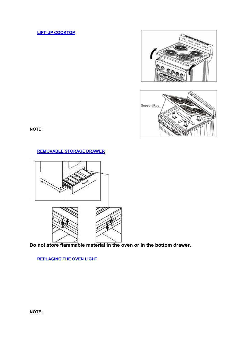 Avanti 20 Inch Electric Range Installation Guide User Manual | Page 22 / 68