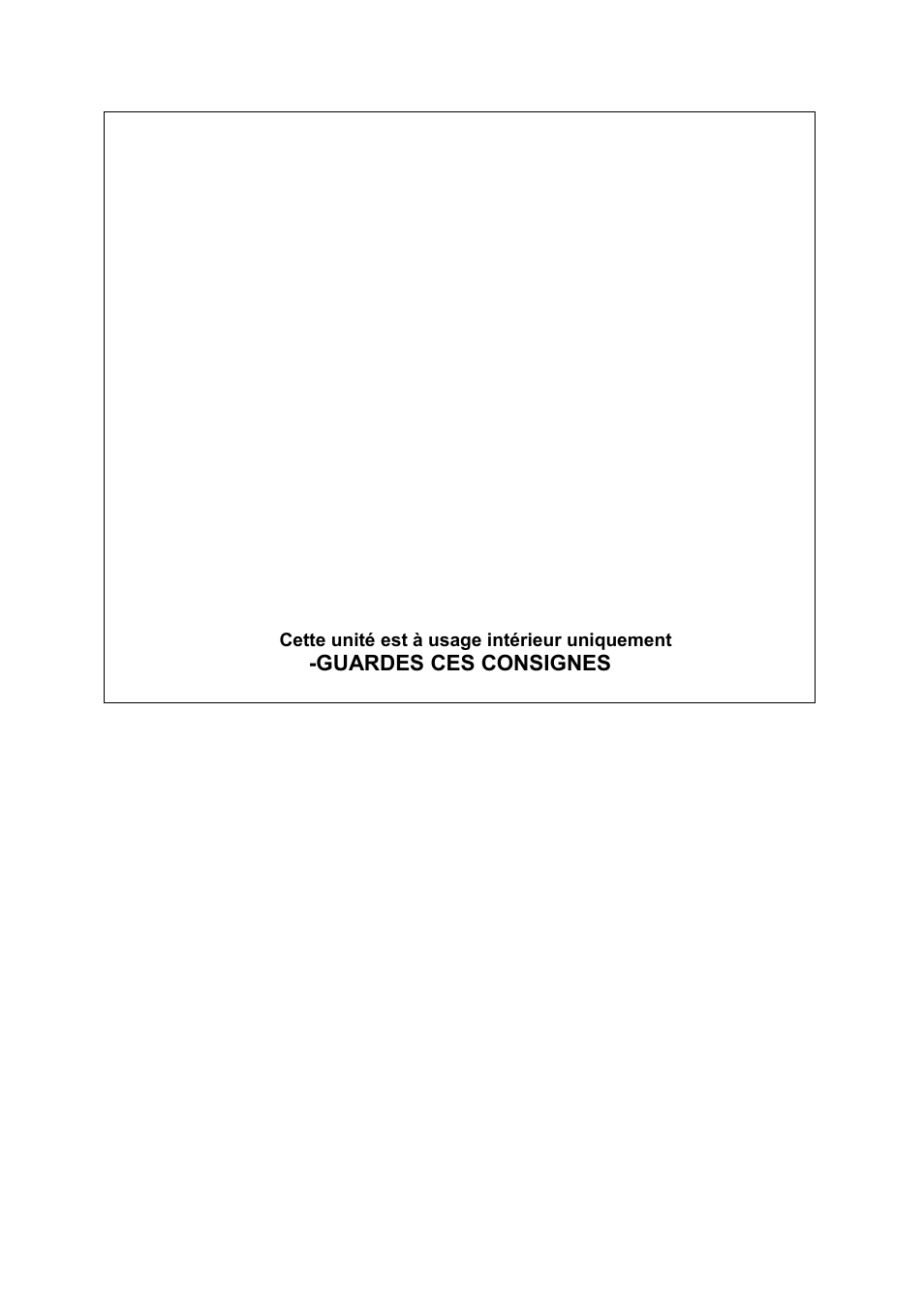 Guardes ces consignes | Avanti 20 Inch Electric Range Installation Guide User Manual | Page 46 / 68