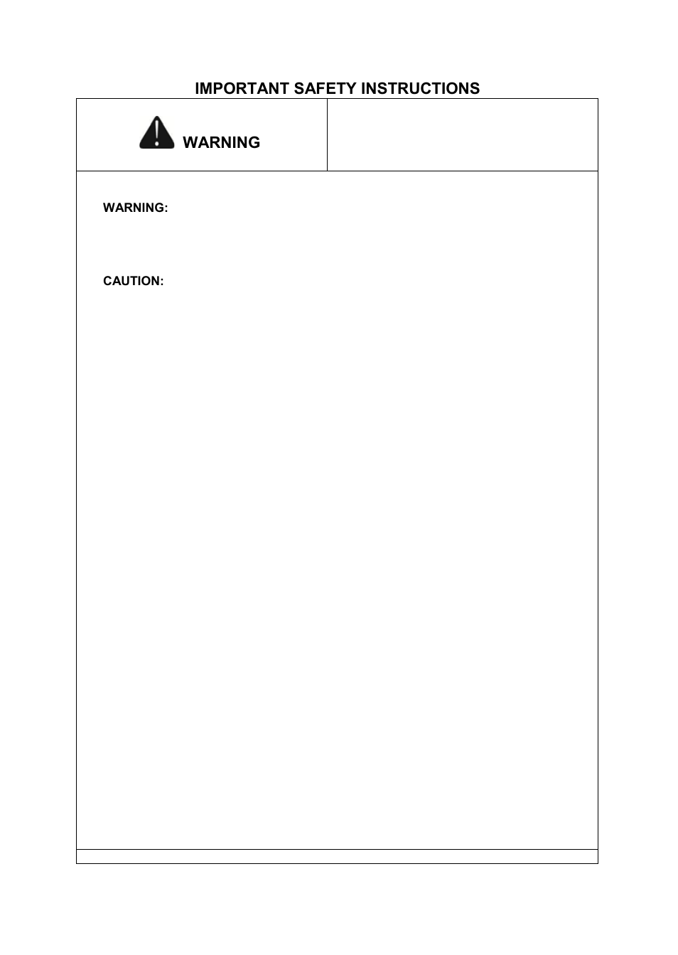 Important safety instructions, Warning | Avanti 20 Inch Electric Range Installation Guide User Manual | Page 8 / 68