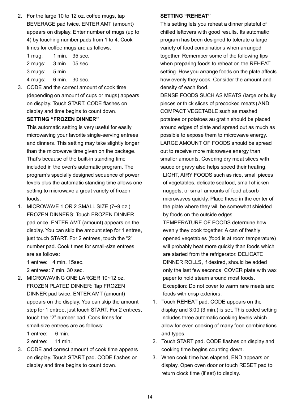 Danby DMW104W User Manual | Page 16 / 19