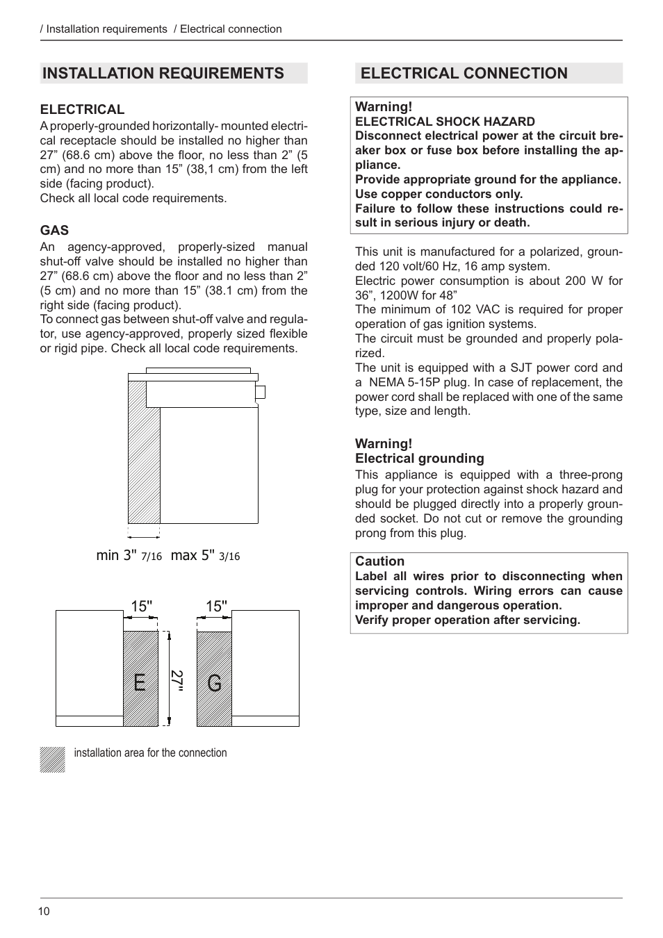 Bertazzoni Master Series 36 Inch Gas Rangetop Installation, Use & Care Manual User Manual | Page 10 / 60