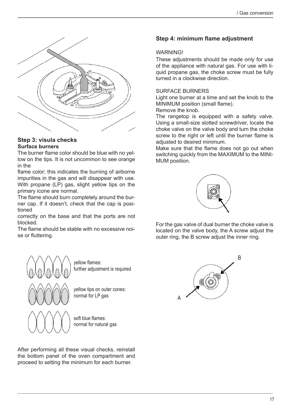 Bertazzoni Master Series 36 Inch Gas Rangetop Installation, Use & Care Manual User Manual | Page 17 / 60