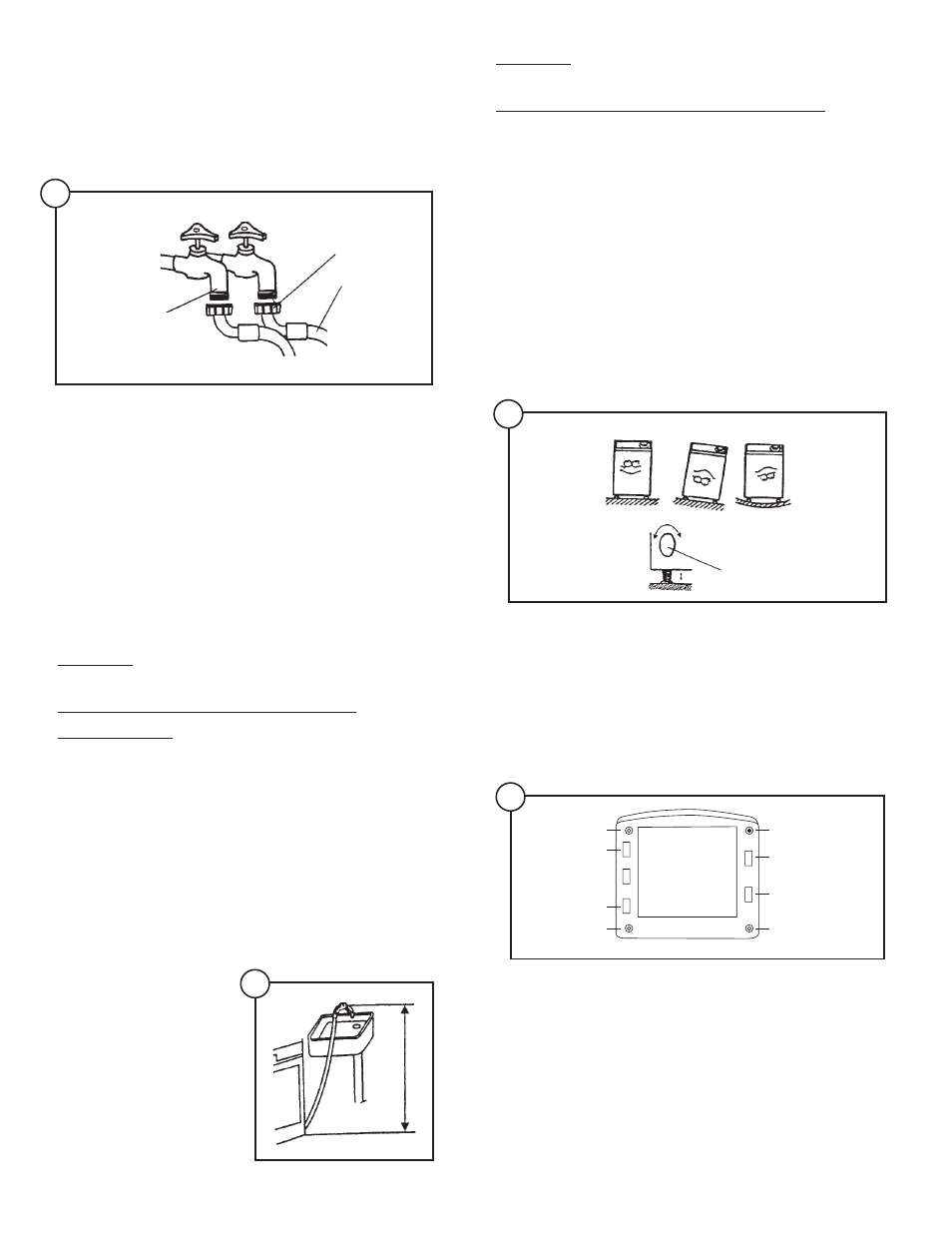 Step 3 connect drain hose to drain receptacle, Step 4 levelling the washing machine | Danby DWM99W User Manual | Page 10 / 56