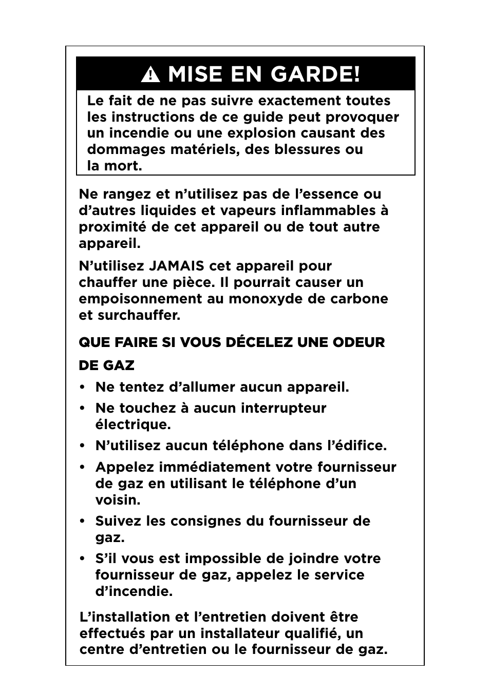 Mise en garde | Fisher & Paykel Series 7 Professional Series 36 Inch Gas Cooktop User Guide User Manual | Page 22 / 40