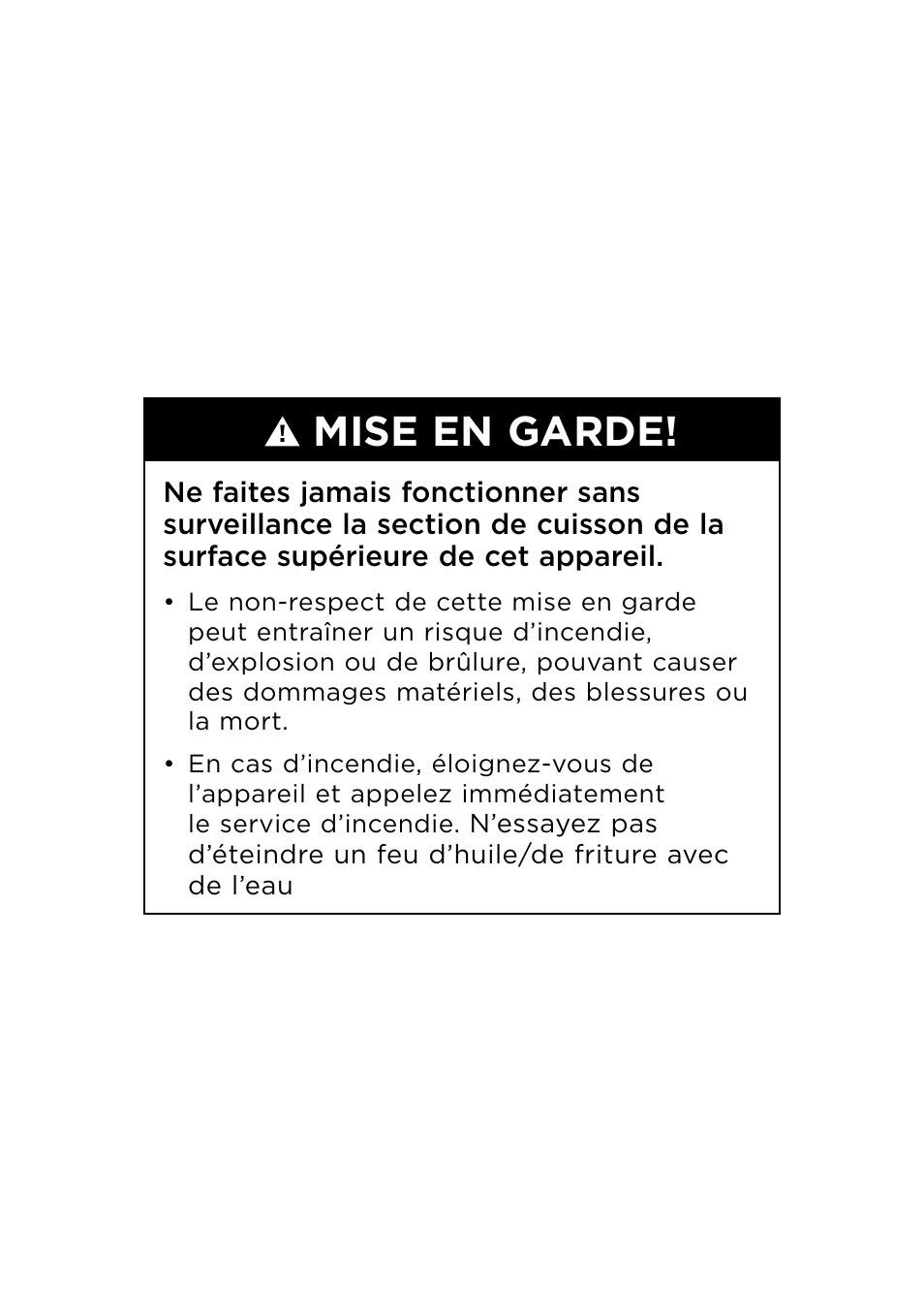 Mise en garde | Fisher & Paykel Series 7 Professional Series 36 Inch Gas Cooktop User Guide User Manual | Page 23 / 40