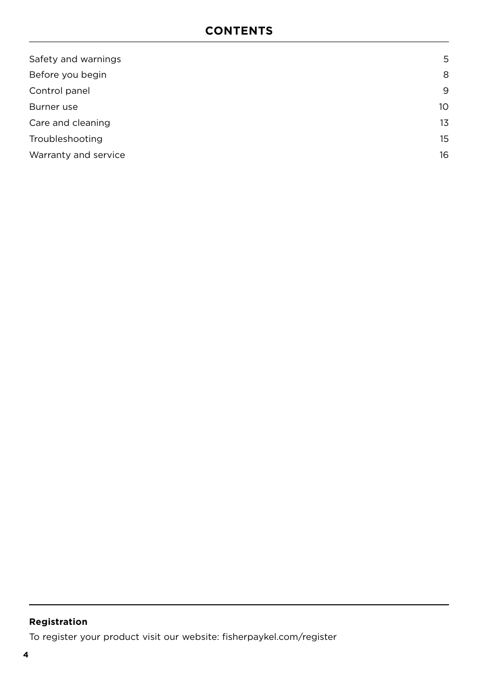 Fisher & Paykel Series 7 Professional Series 36 Inch Gas Cooktop User Guide User Manual | Page 4 / 40