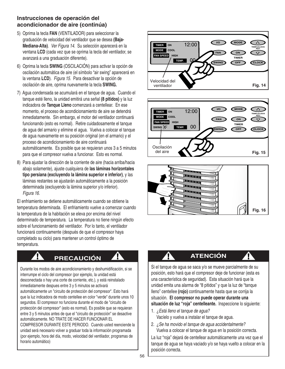 Precaución, Atención | Danby SPAC8499 User Manual | Page 29 / 71