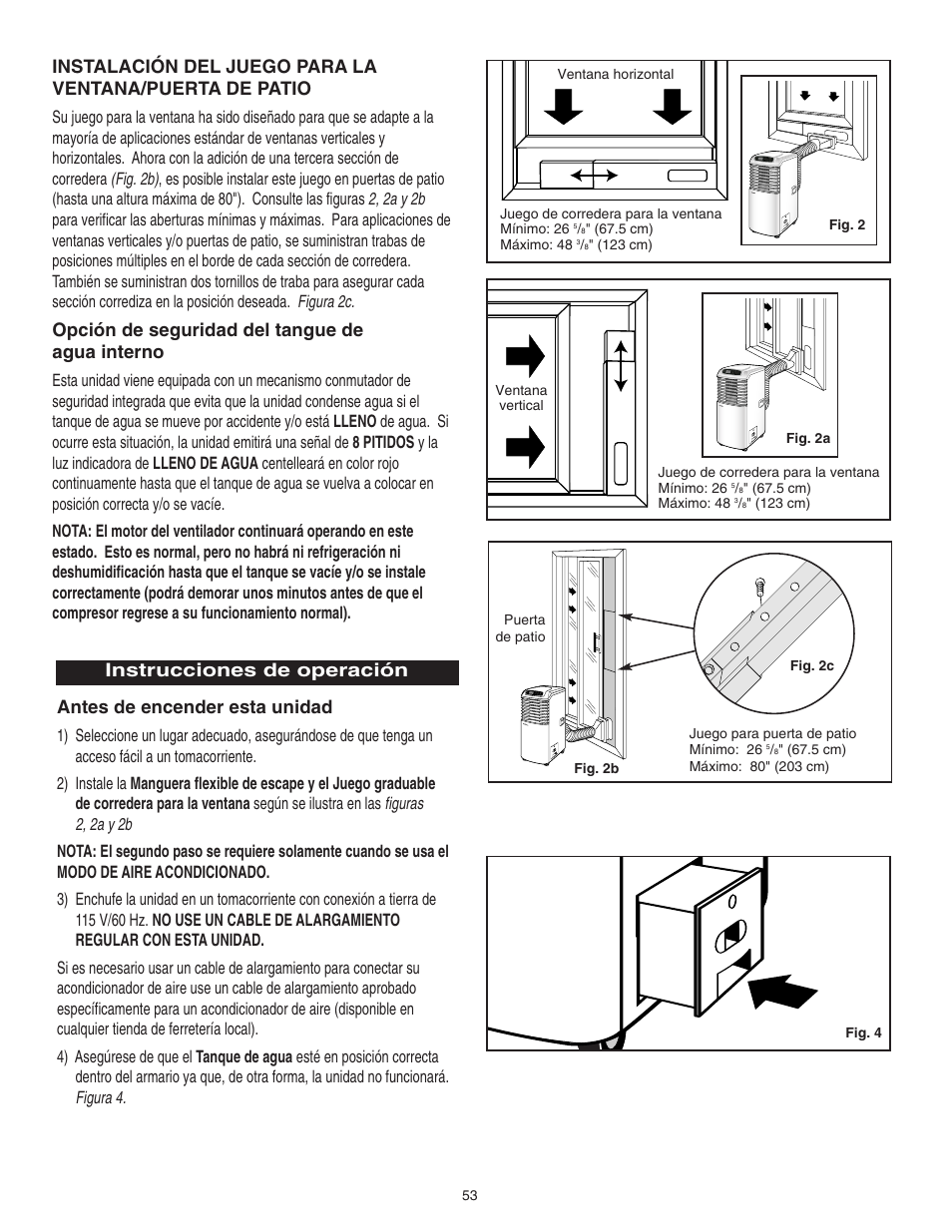 Opción de seguridad del tangue de agua interno | Danby SPAC8499 User Manual | Page 36 / 71