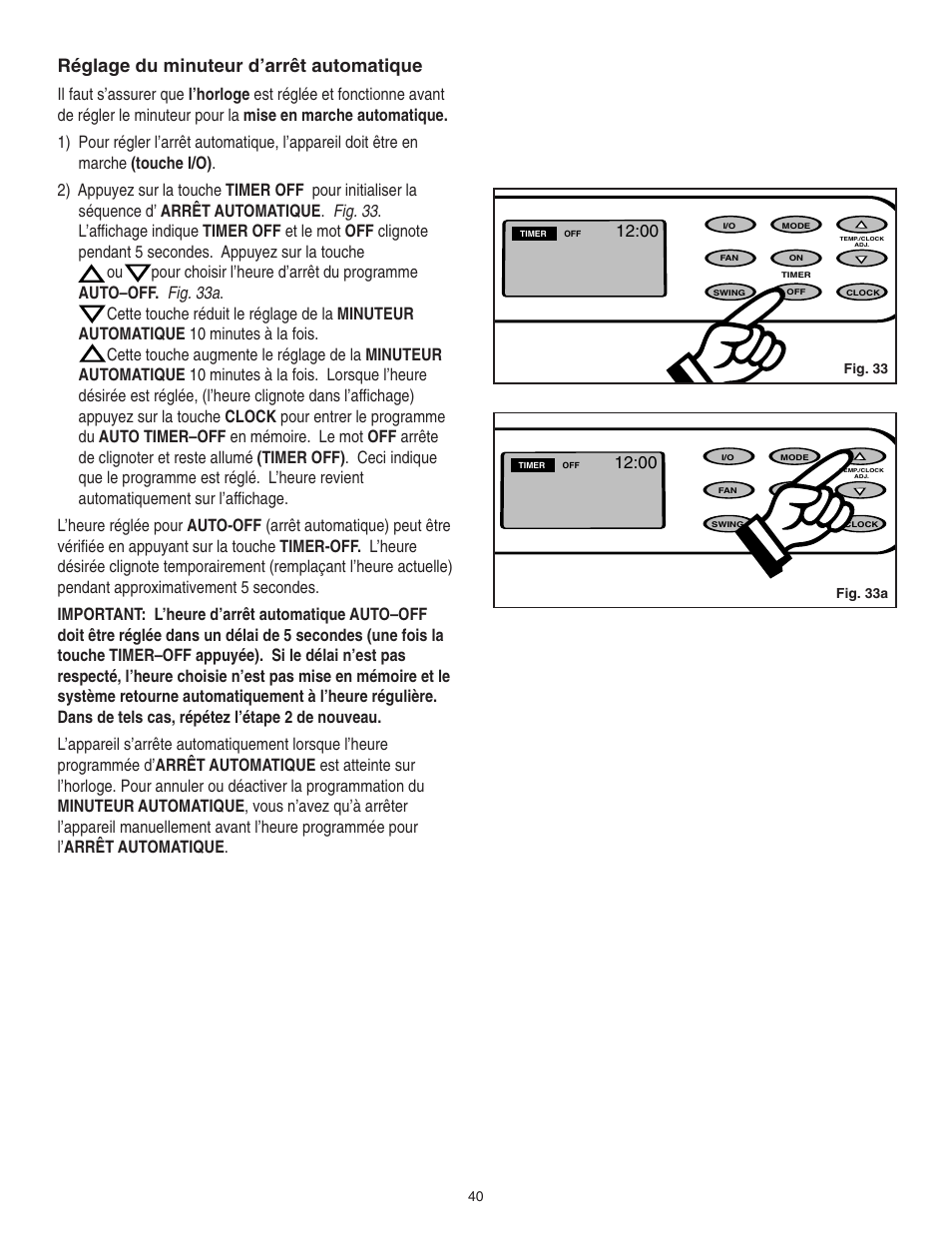 Réglage du minuteur d’arrêt automatique | Danby SPAC8499 User Manual | Page 60 / 71