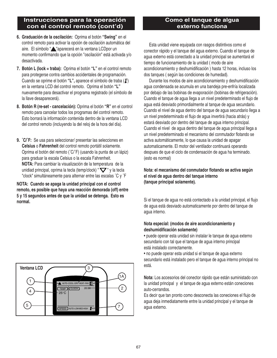 Como el tanque de algua externo funciona | Danby SPAC8499 User Manual | Page 8 / 71