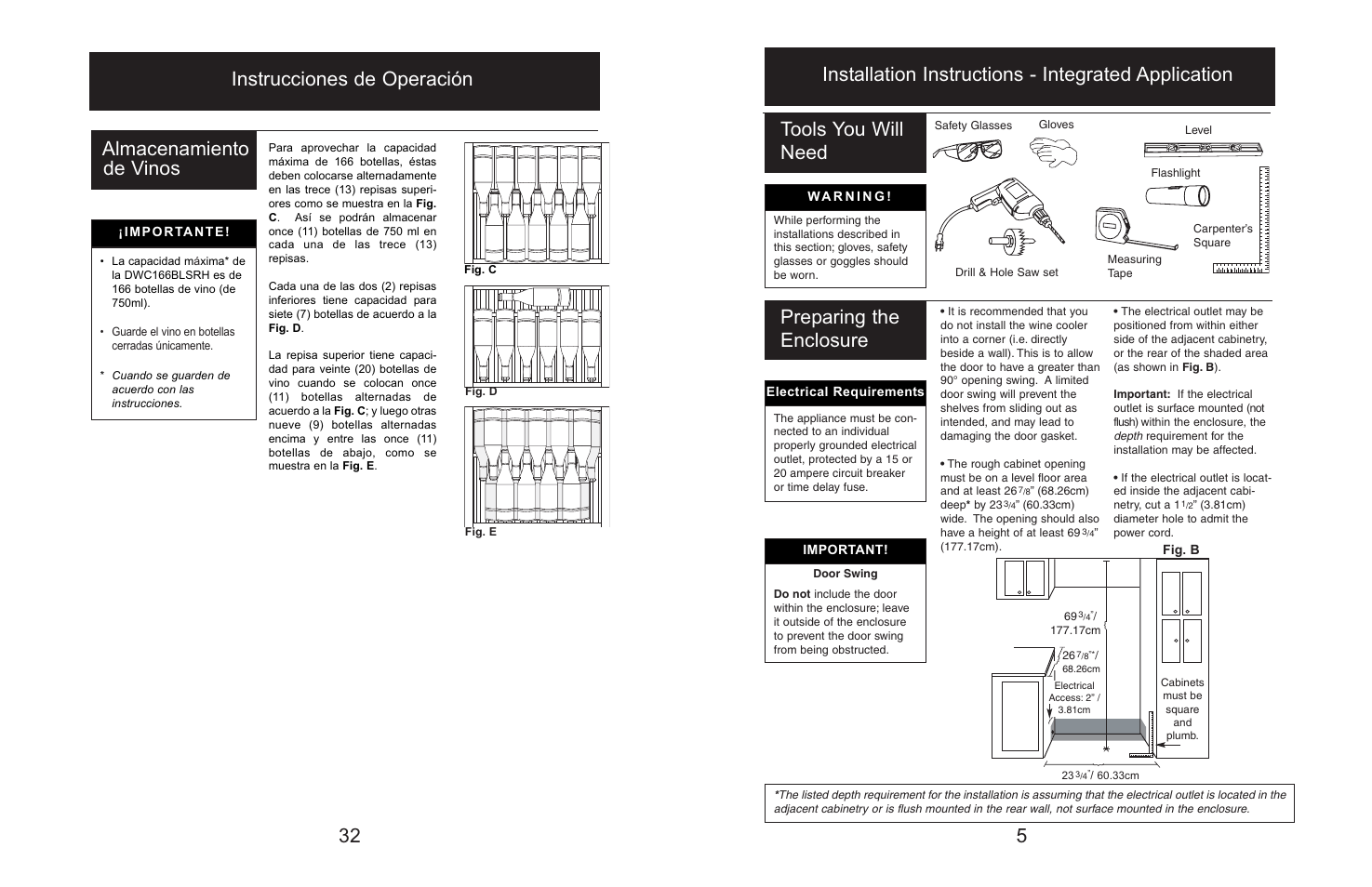 Instrucciones de operación almacenamiento de vinos | Danby Silhouette DWC166BLSRH User Manual | Page 7 / 20