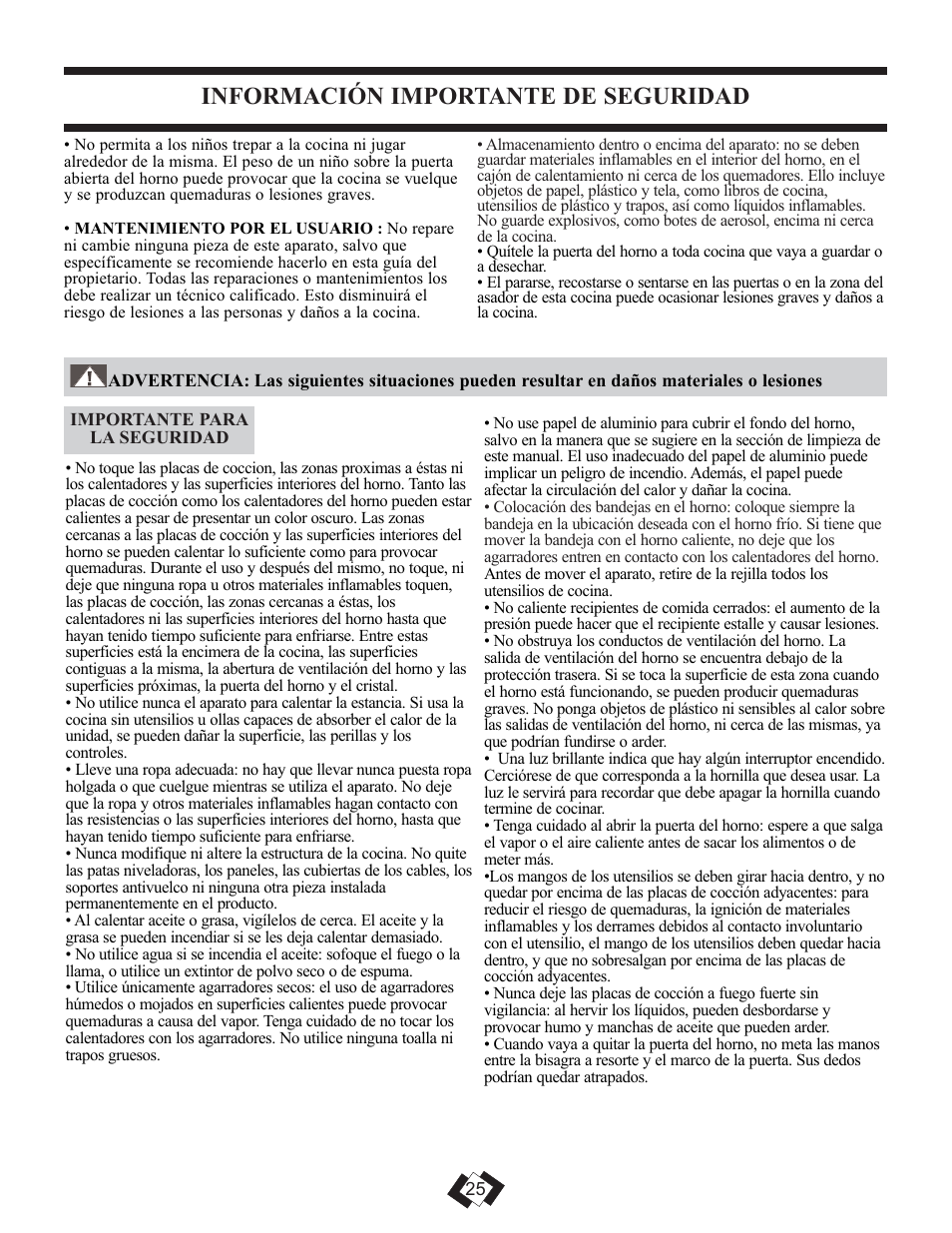 Información importante de seguridad | Danby DER3099BL User Manual | Page 24 / 32