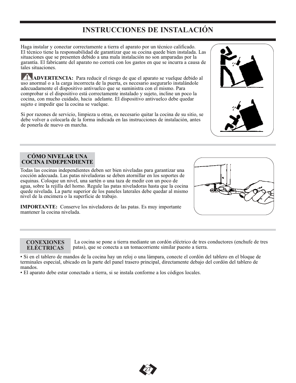 Instrucciones de instalación | Danby DER3099BL User Manual | Page 26 / 32