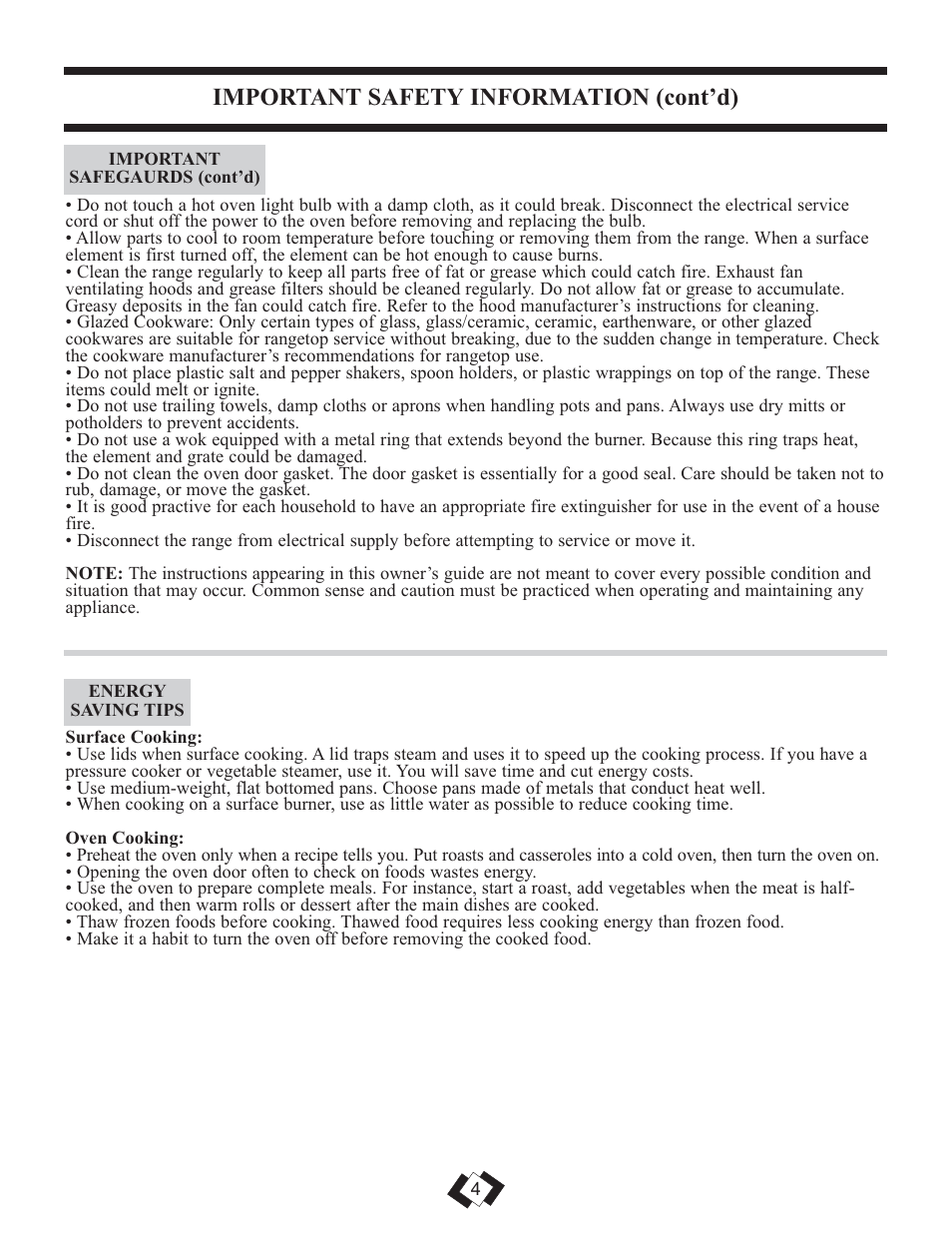 Important safety information (cont’d) | Danby DER3099BL User Manual | Page 5 / 32