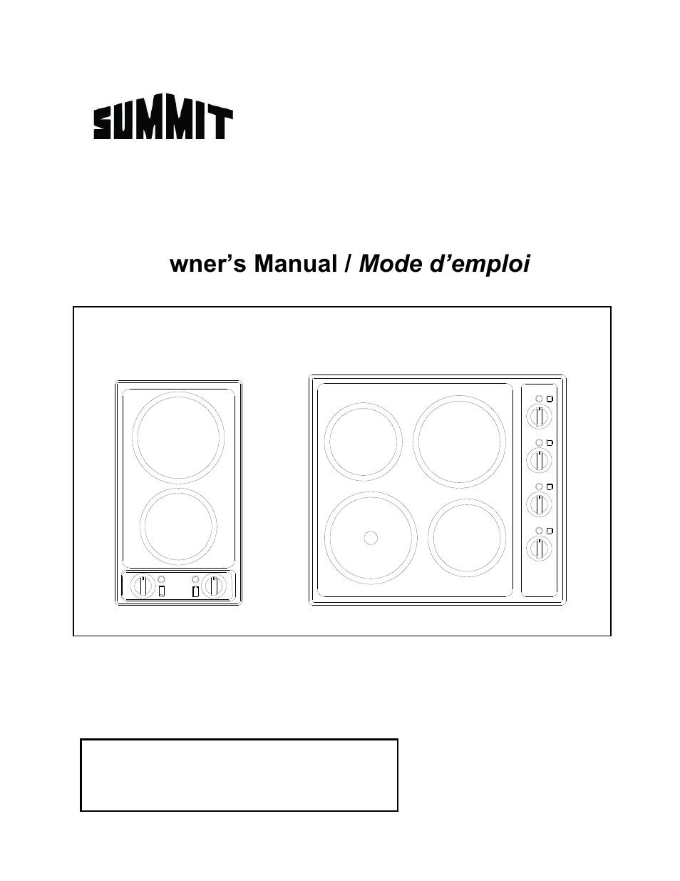 Summit 24 Inch Electric Cooktop User & Care Manual User Manual | 28 pages