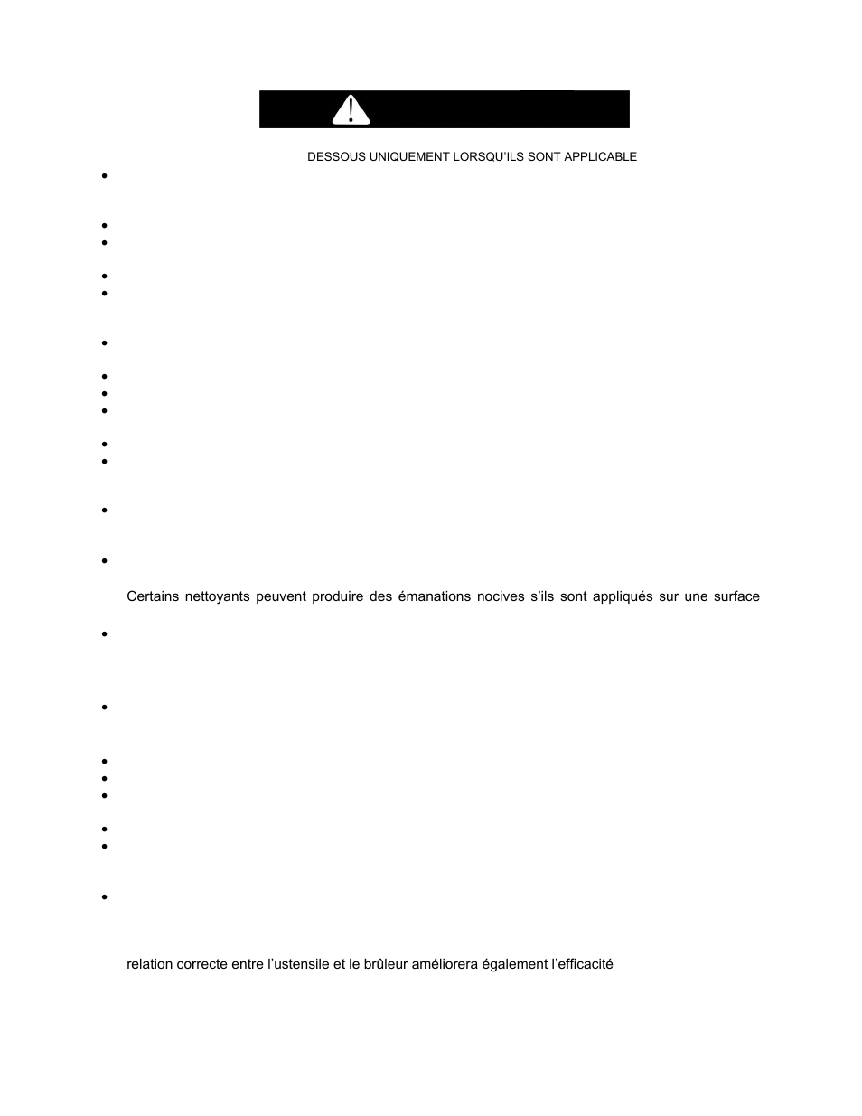 Avertissement | Summit 24 Inch Electric Cooktop User & Care Manual User Manual | Page 18 / 28