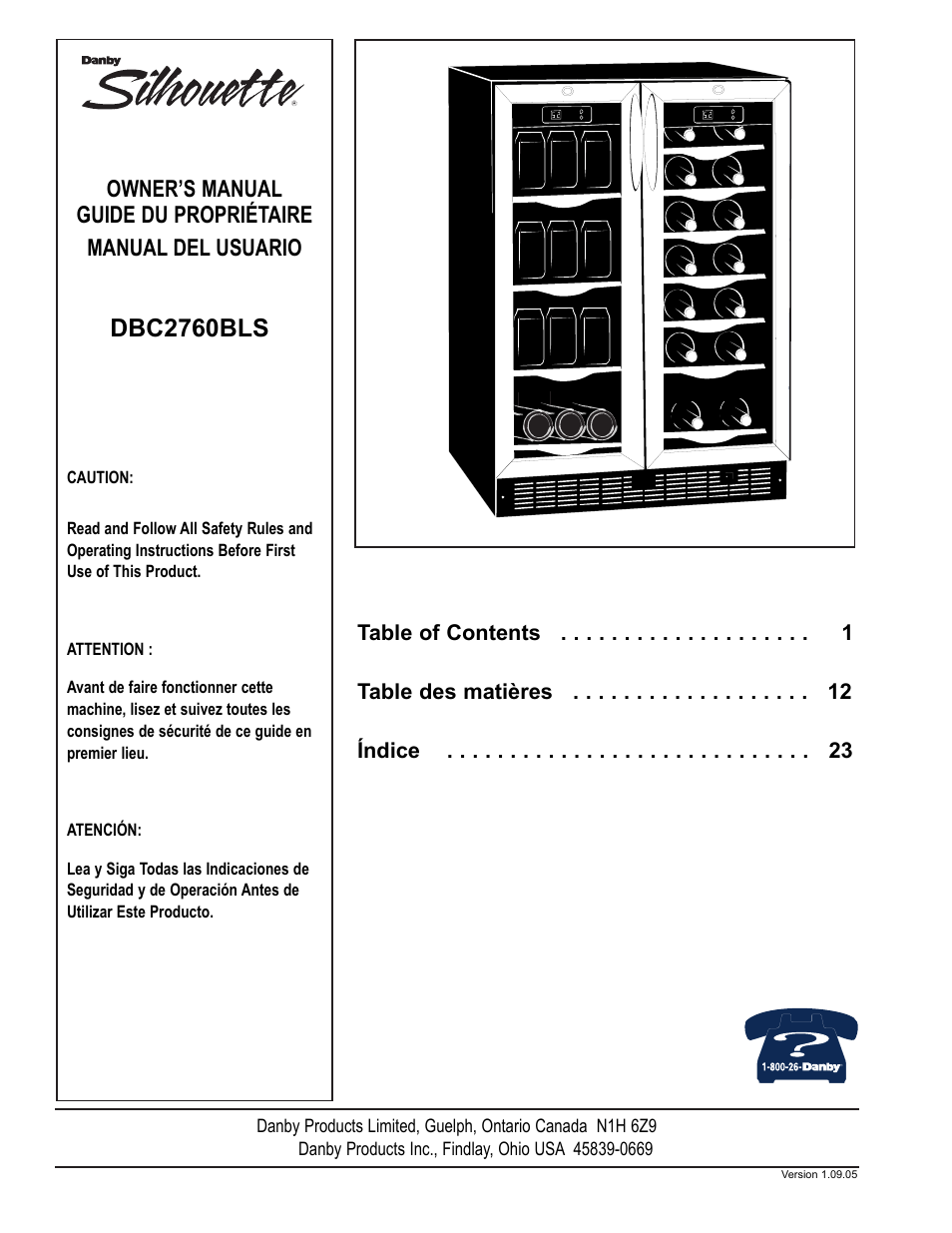 Danby DBC2760BLS User Manual | 35 pages