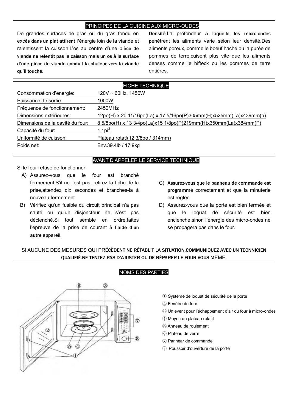 Danby DMW1104BL User Manual | Page 24 / 52