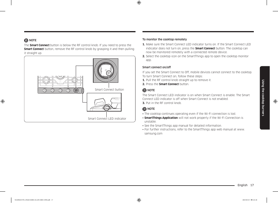 Samsung 36 Inch Gas Smart Cooktop Owner's Manual User Manual | Page 17 / 96