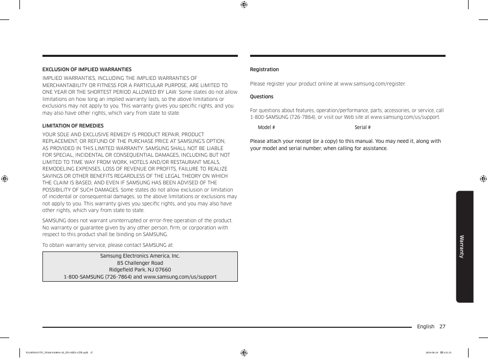 Samsung 36 Inch Gas Smart Cooktop Owner's Manual User Manual | Page 27 / 96
