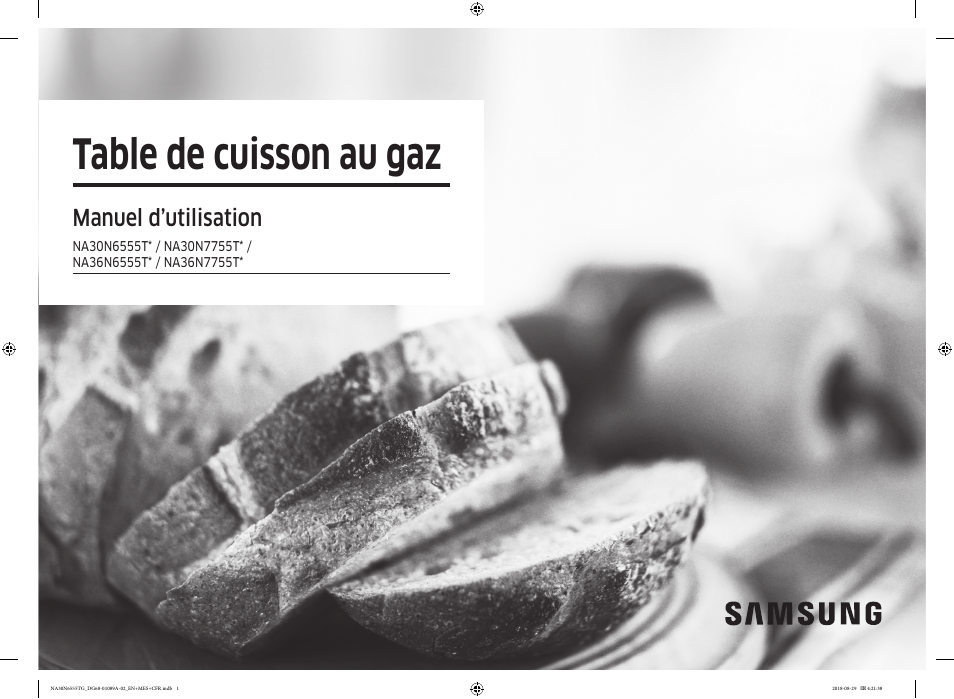 Table de cuisson au gaz, Manuel d’utilisation | Samsung 36 Inch Gas Smart Cooktop Owner's Manual User Manual | Page 65 / 96