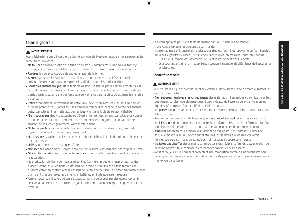 Samsung 36 Inch Gas Smart Cooktop Owner's Manual User Manual | Page 71 / 96