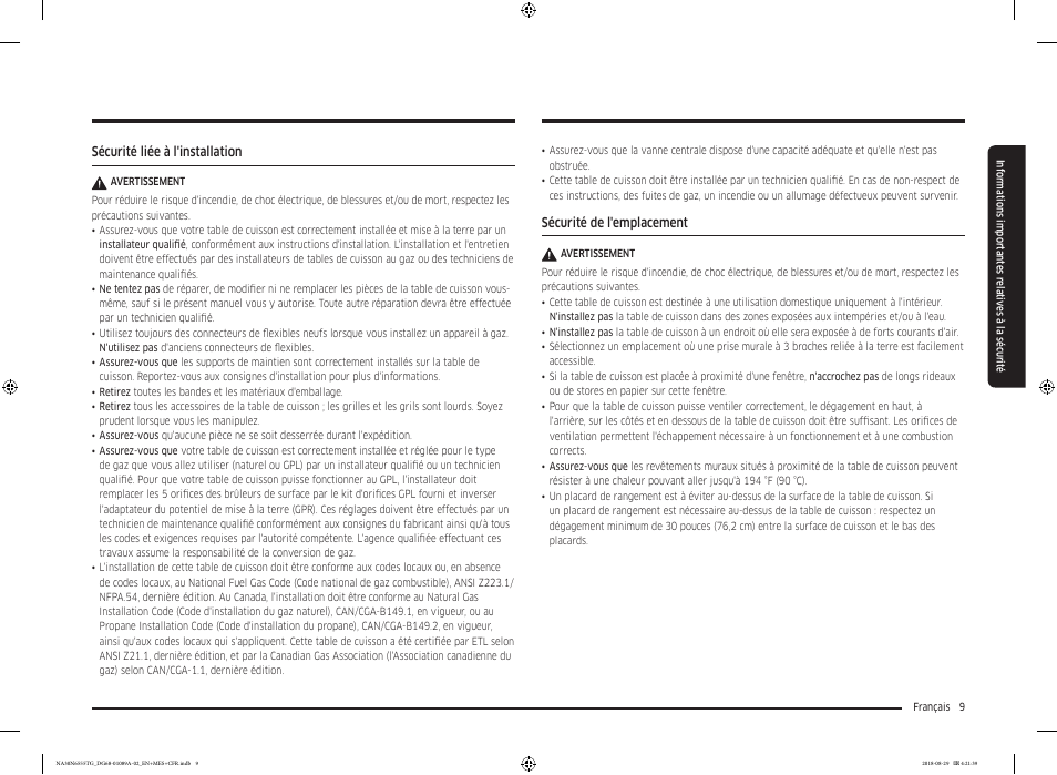 Samsung 36 Inch Gas Smart Cooktop Owner's Manual User Manual | Page 73 / 96