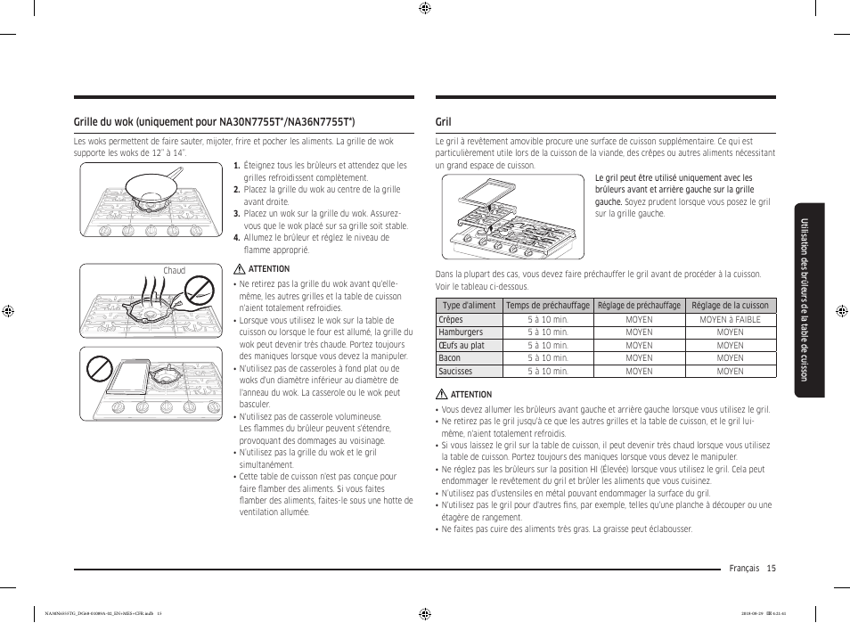 Gril, Gril 15 | Samsung 36 Inch Gas Smart Cooktop Owner's Manual User Manual | Page 79 / 96