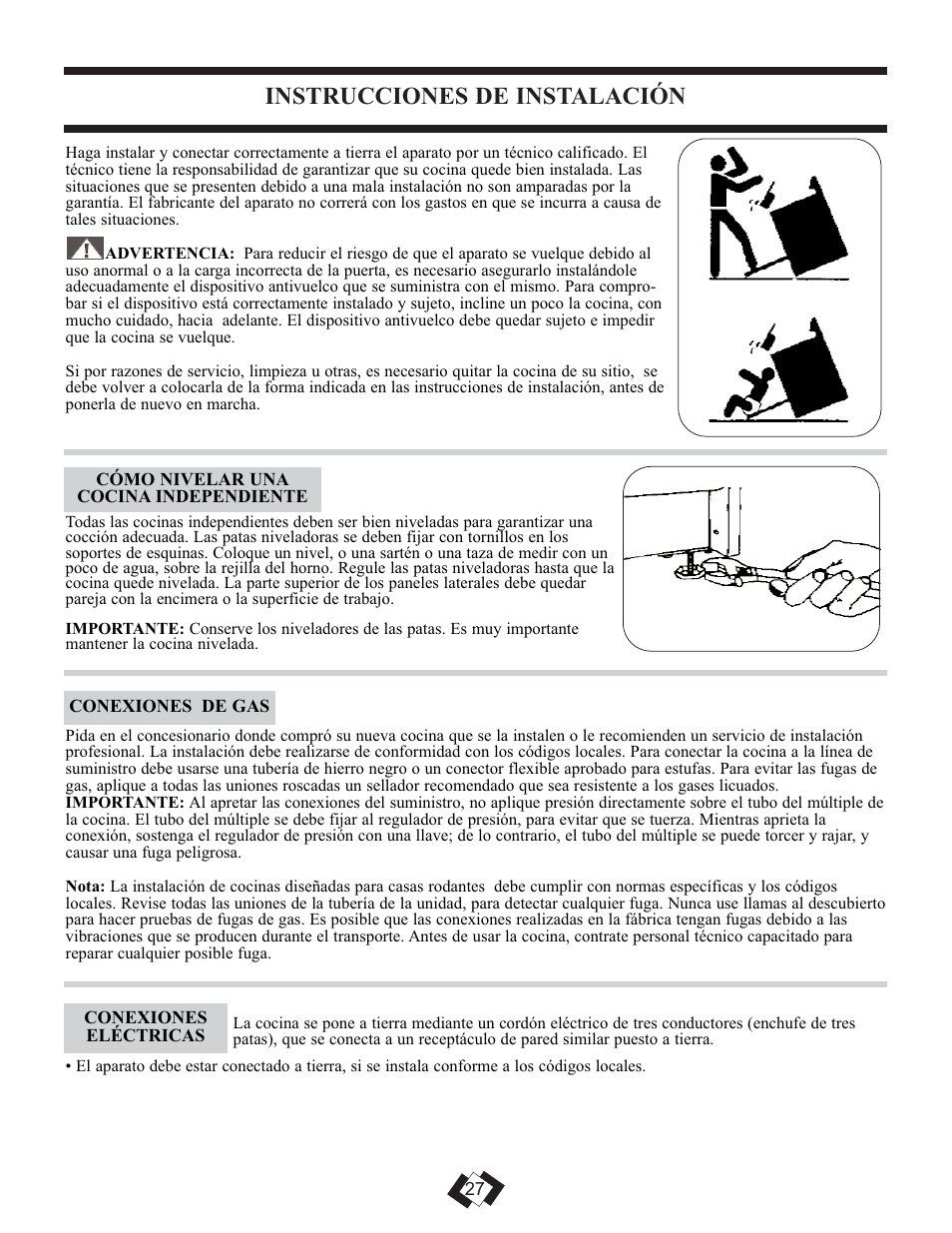 Instrucciones de instalación | Danby DR3009WGLP User Manual | Page 17 / 35