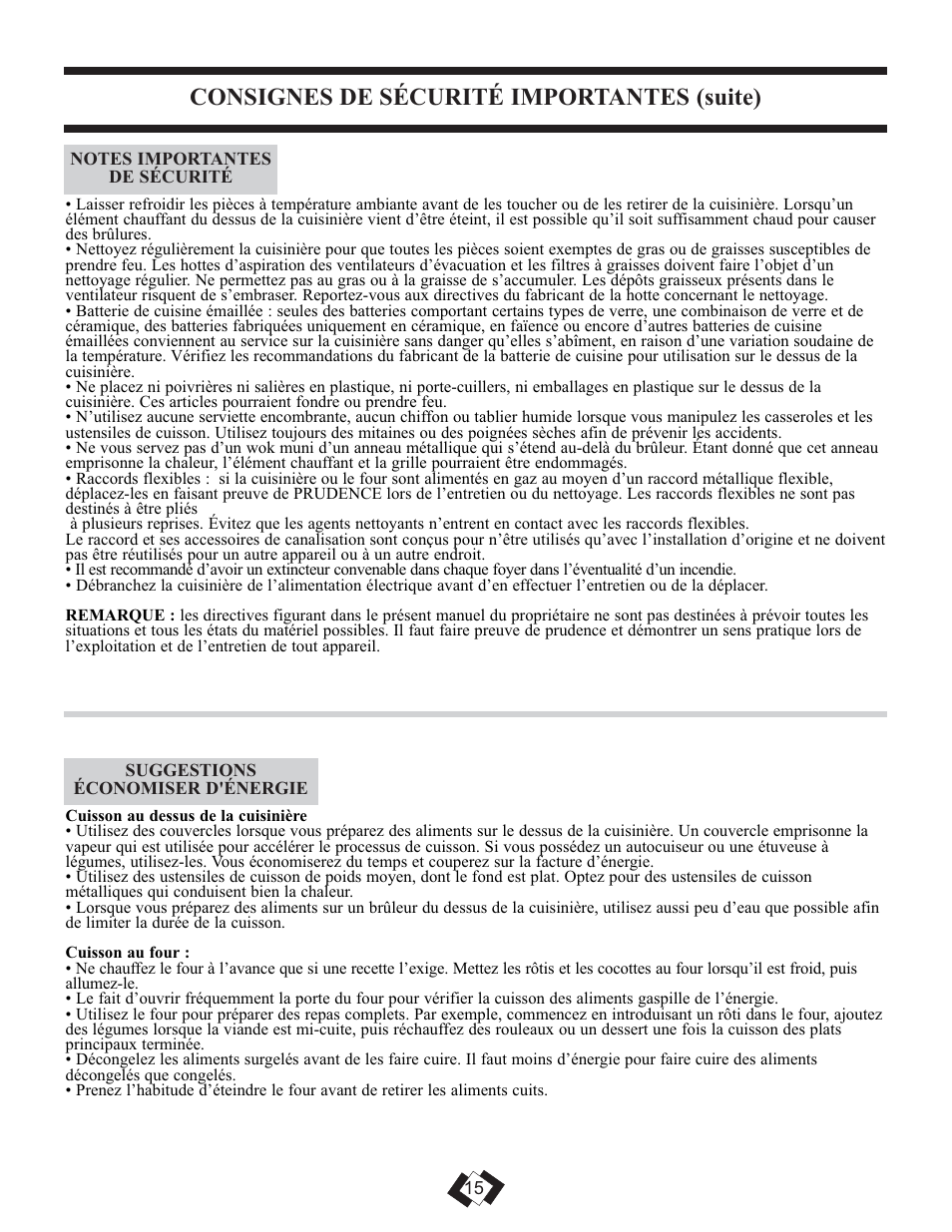 Consignes de sécurité importantes (suite) | Danby DR3009WGLP User Manual | Page 27 / 35