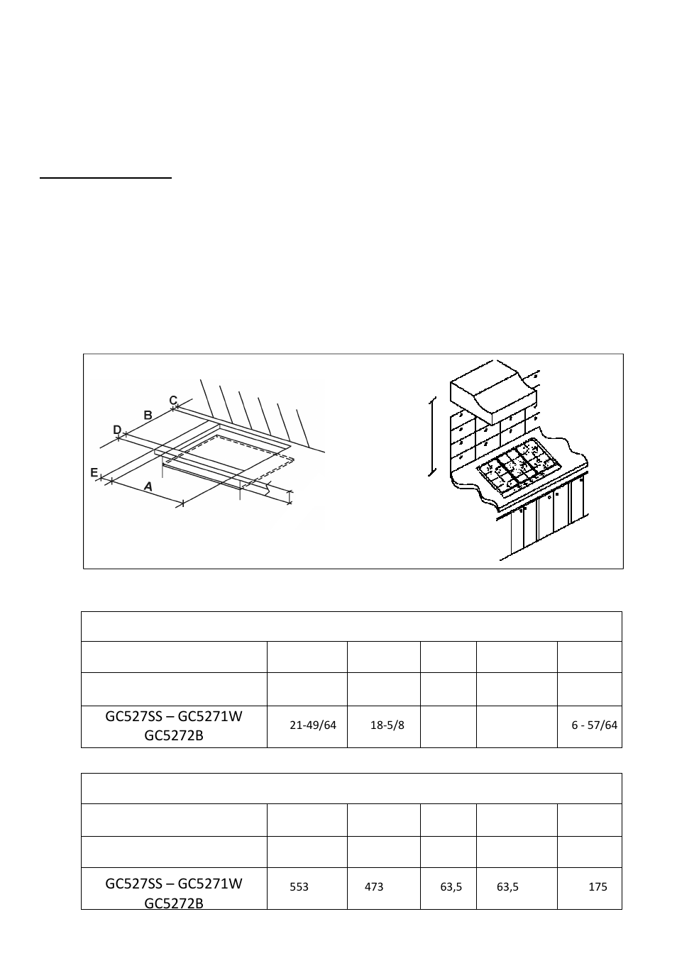 Installation, Use these dimensions (in inches), Use these dimensions (mm) | Summit 30 Inch Gas Cooktop Use & Care Guide User Manual | Page 5 / 32