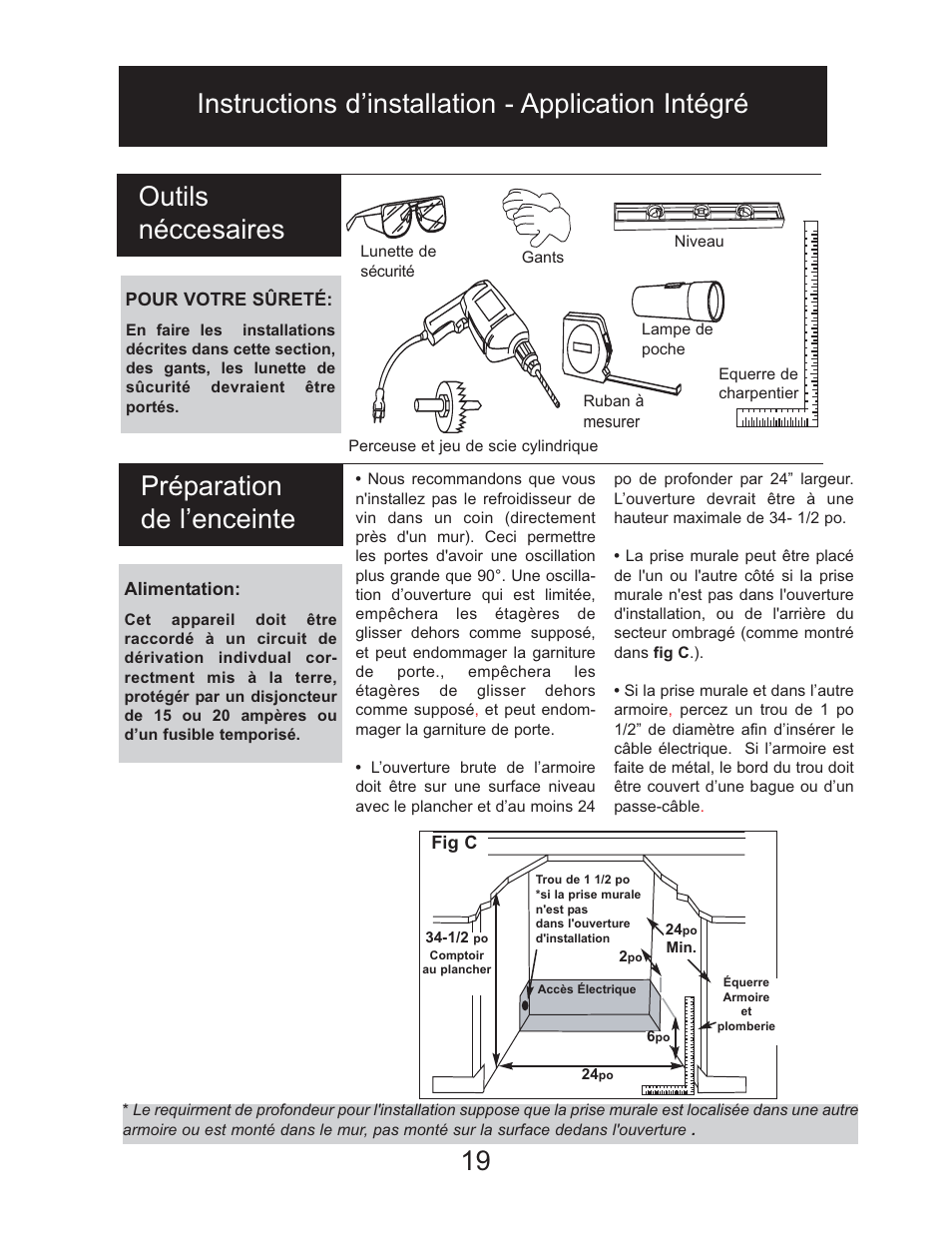 Outils néccesaires | Danby DWC2727BLS User Manual | Page 20 / 34