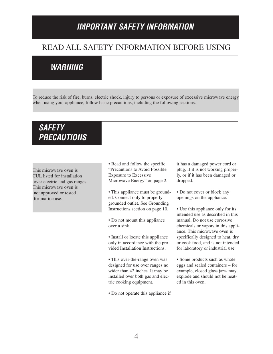 Danby DMW162BL-OTR User Manual | Page 5 / 39