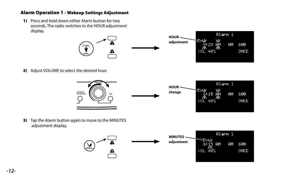 Alarm operation 1 | Acreative 820HD User Manual | Page 14 / 20