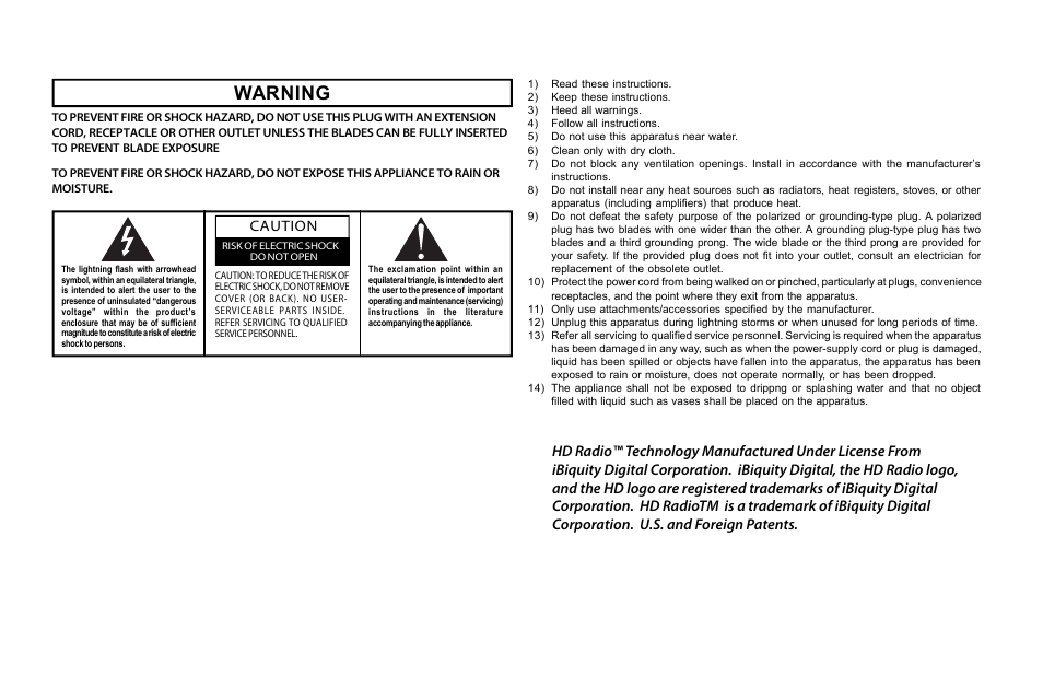 Warning, Important safety instructions | Acreative 820HD User Manual | Page 2 / 20